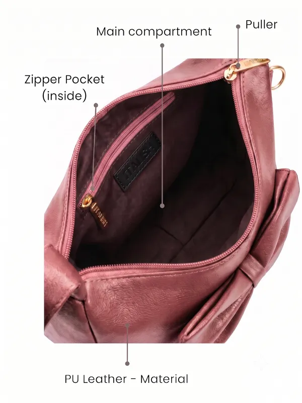lise_Bow_Handbag__Dark_Pink_PU_Leather_Shoulder_Bag