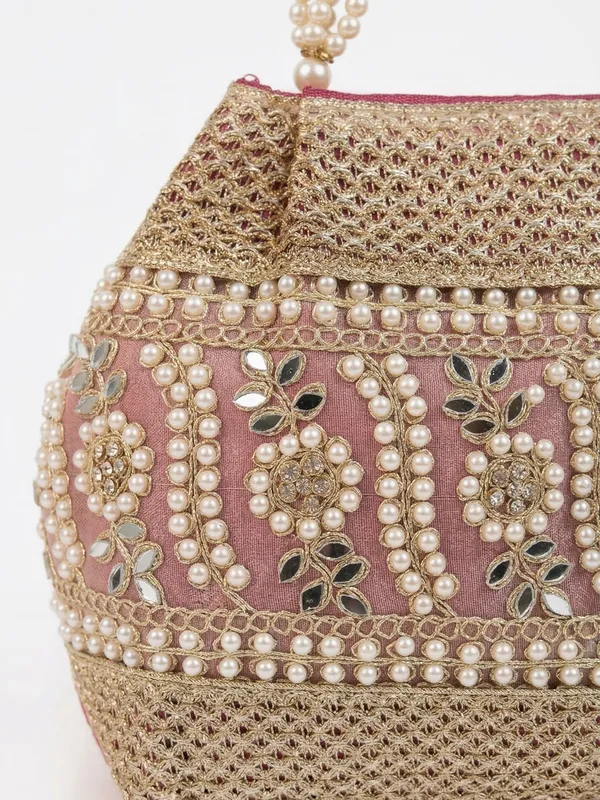 Embellished_Faux_Pearl_&_Mirror_Work_Handcrafted_Potli_Clutch_Bag_for_Women_-_Pink