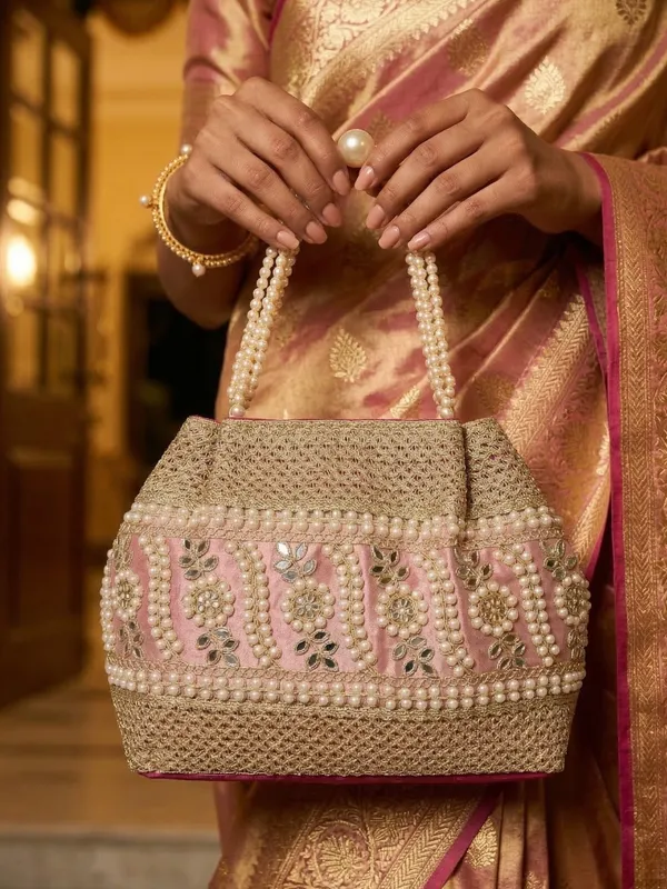 Embellished_Faux_Pearl_&_Mirror_Work_Handcrafted_Potli_Clutch_Bag_for_Women_-_Pink
