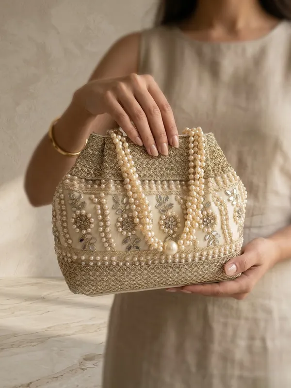 Embellished_Faux_Pearl_&_Mirror_Work_Handcrafted_Potli_Clutch_Bag_for_Women_-_Gold