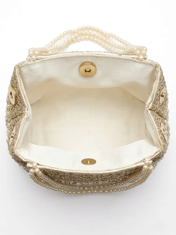 Embellished_Faux_Pearl_&_Mirror_Work_Handcrafted_Potli_Clutch_Bag_for_Women_-_Gold