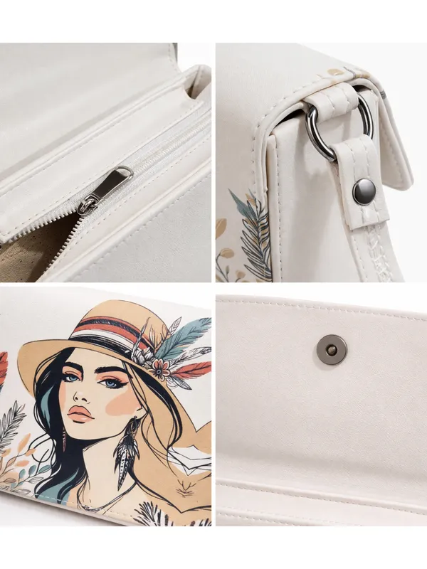 Floral_Printed_Sling_Bag_with_Artistic_Woman_Portrait