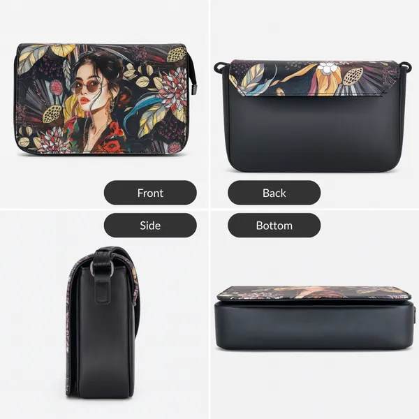 Floral_Printed_Sling_Bag_with_Artistic_Woman_Portrait
