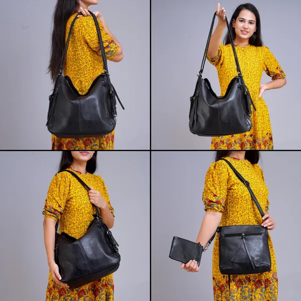 Set_Of_3_Black_Light_Weight_Pu_Leather_Handbag_Combo_For_Women