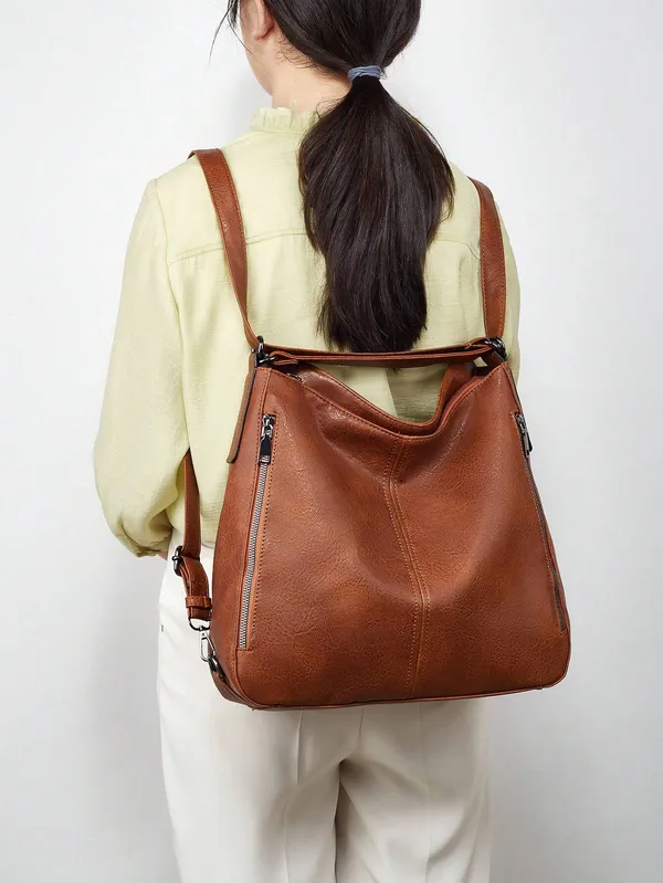 Set_Of_3_Brown_Light_Weight_Pu_Leather_Handbag_Combo_For_Women