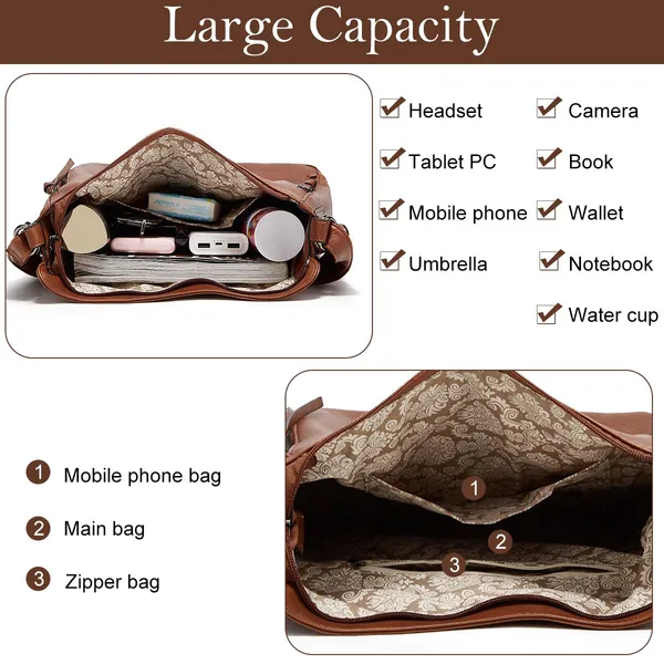 Set_Of_3_Brown_Light_Weight_Pu_Leather_Handbag_Combo_For_Women