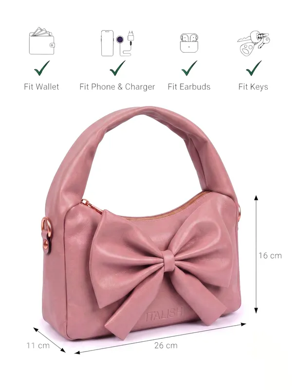 lise_Bow_Handbag__Light_Pink_PU_Leather_Shoulder_Bag