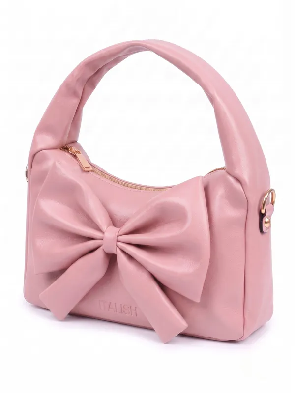 lise_Bow_Handbag__Light_Pink_PU_Leather_Shoulder_Bag