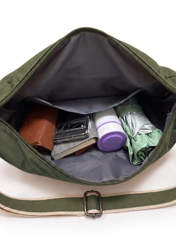 Minimalist_Dark_Green_Crossbody_Bag_Sling_&_Nylon_Shoulder_Bag