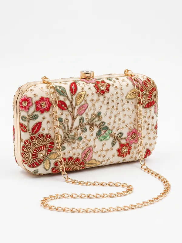 Multicolor_Floral_Embroidered_Box_Bridal_Clutch