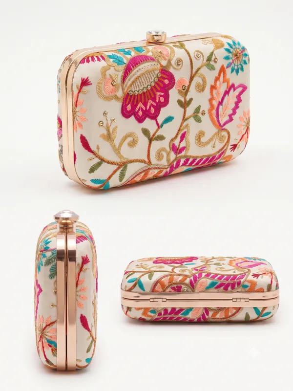 Multicolor_Floral_Embroidered_Box_Bridal_Clutch