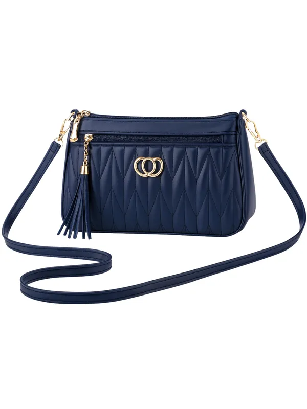 Navy_Blue_Quilted_Design_Sling_Crossbody_Bag_with_Strap