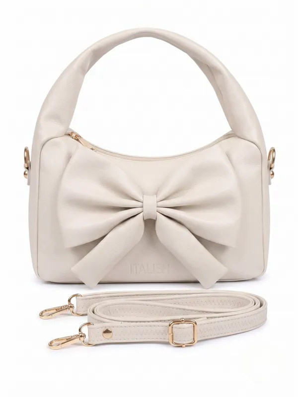lise_Bow_Handbag__Off_White_PU_Leather_Shoulder_Bag