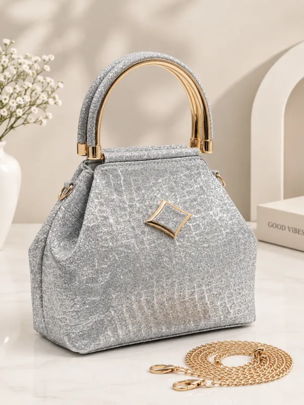 Structured_Potli_Bag_|_Glitter_Evening_Bag_&_Metallic_Top-Handle_Bag