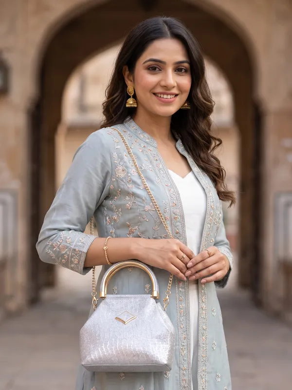 Structured_Potli_Bag_|_Glitter_Evening_Bag_&_Metallic_Top-Handle_Bag