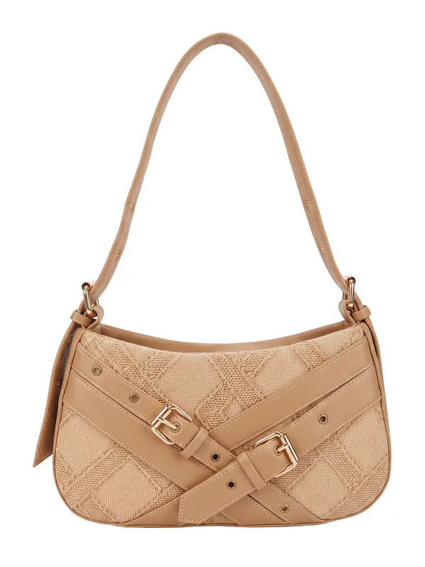 Aurelia_Buckle_Shoulder_Bag__Beige_Textured_Faux_Leather_Handbag