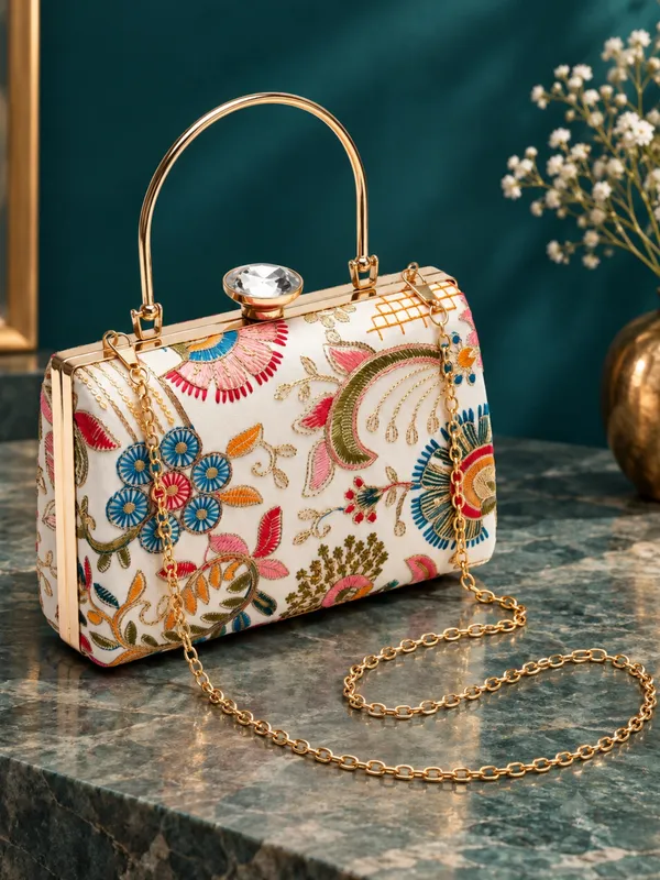 White_Embroidered_Box_Ethnic_Clutch_Bag