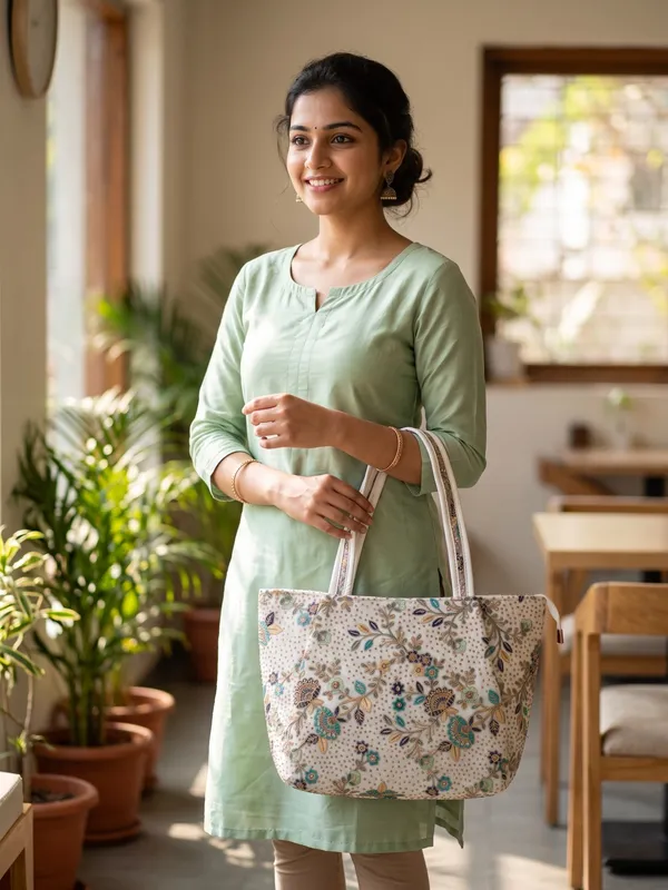 White_Embroidered_Fabric_Tote_Bag_Lightweight_Shoulder_Bag