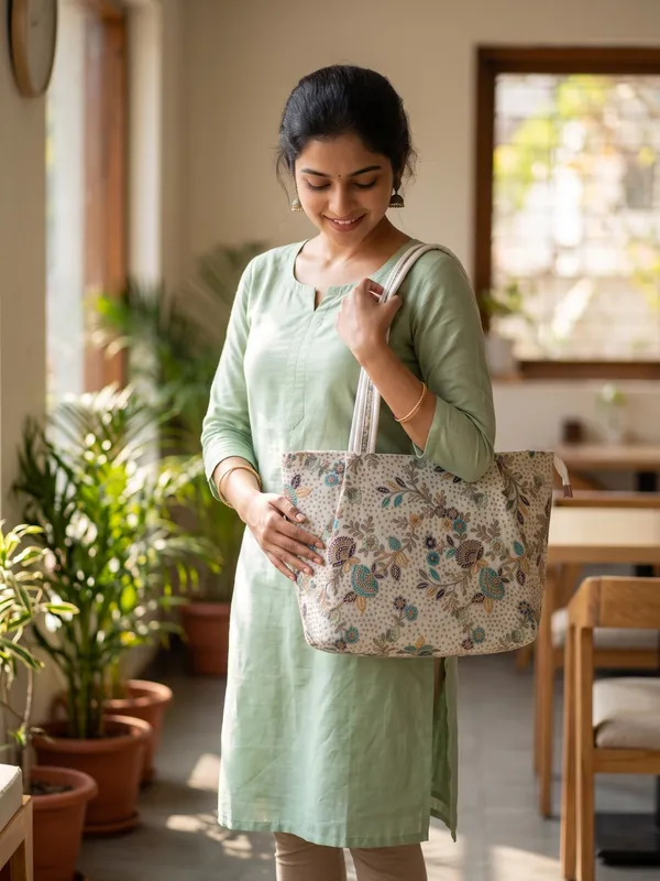 White_Embroidered_Fabric_Tote_Bag_Lightweight_Shoulder_Bag