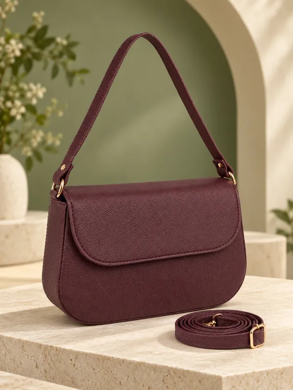 Wine_red_Classic_Flap_Structured_Shoulder_Crossbody_Bag