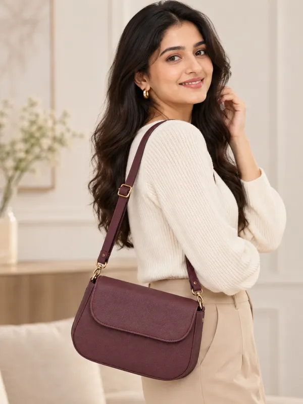 Wine_red_Classic_Flap_Structured_Shoulder_Crossbody_Bag