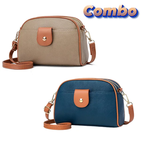 Women’s_Combo_Sling_Bags_(Khakhi_&_Blue)_–_Stylish_Crossbody_Set