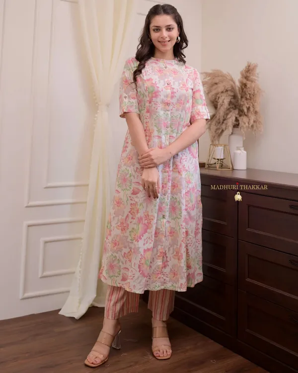 Baby_Pink_Floral_Cotton_A_Line_Kurta_Set