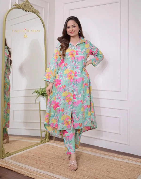 Green_Cotton_Co-Ord_Set_For_Women