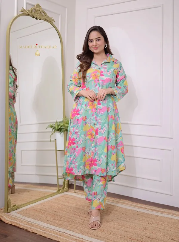 Green_Cotton_Co-Ord_Set_For_Women