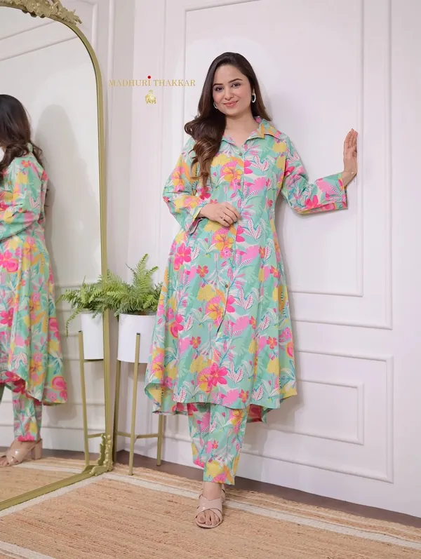 Green_Cotton_Co-Ord_Set_For_Women