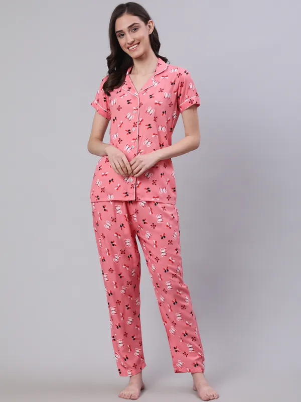 Pink_Rayon_Printed_Night_Suit_Set_For_Women