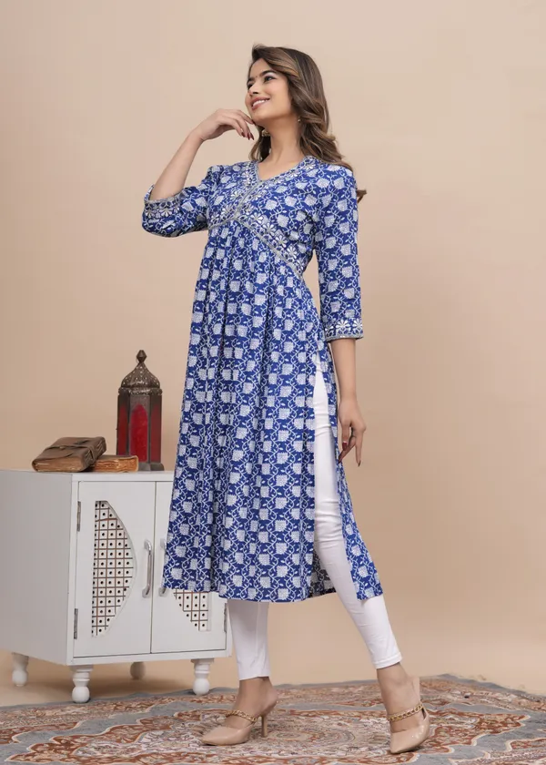 Blue_Viscose_Rayon_Printed_A-Line_Kurti_For_Women