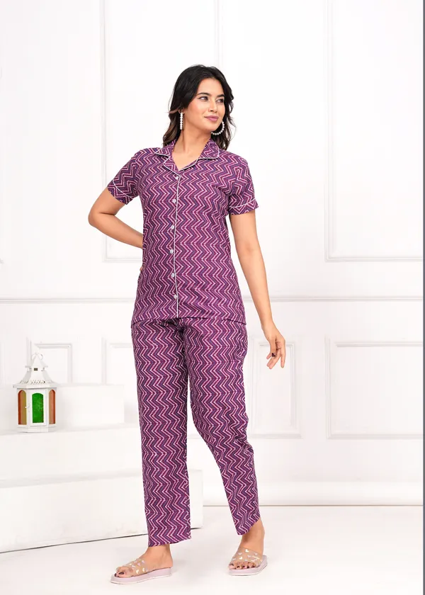 Purple_Cotton_Motifs_Night_Suit_Set_For_Women