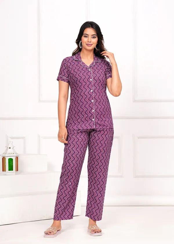 Purple_Cotton_Motifs_Night_Suit_Set_For_Women