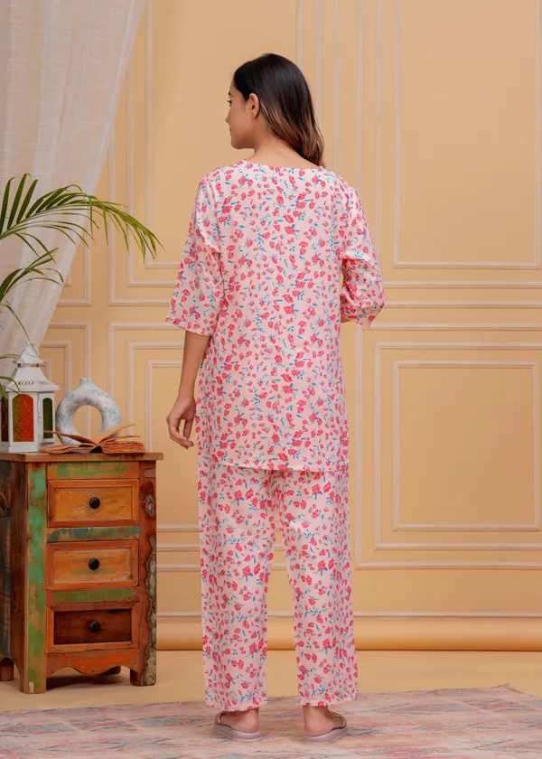 Pink_Viscose_Rayon_Printed_Night_Suit_Set_For_Women