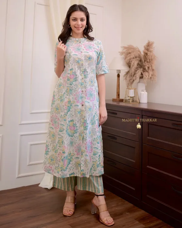 Powder_Blue_Floral_Cotton_A_Line_Kurta_Set