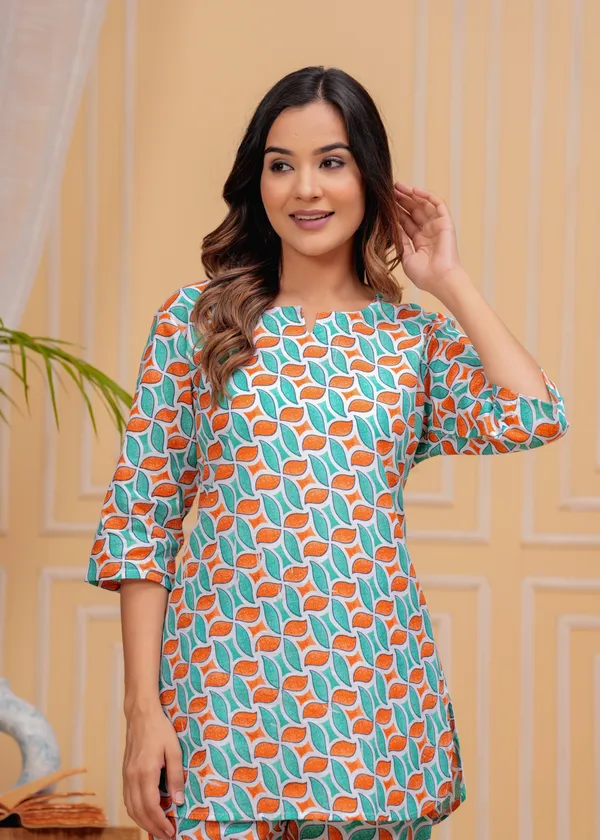 Blue_Cotton_Printed_Night_Suit_For_Women