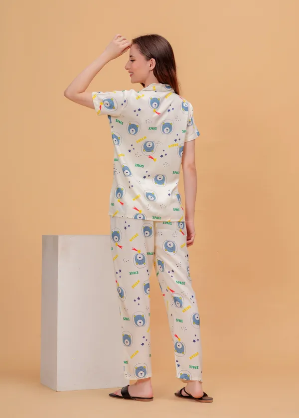 Cream_Rayon_Printed_Night_Suit_For_Women