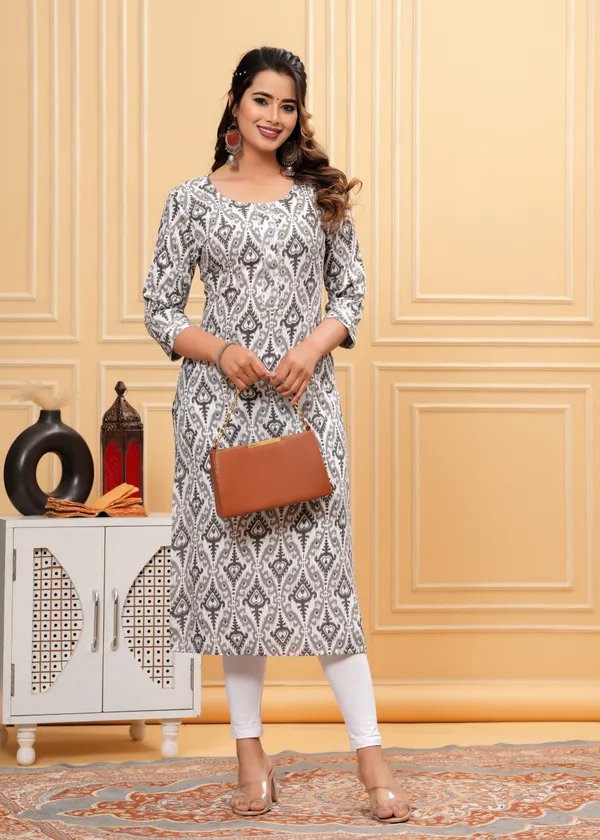 Grey_Rayon_Printed_Straight_Kurti_For_Women