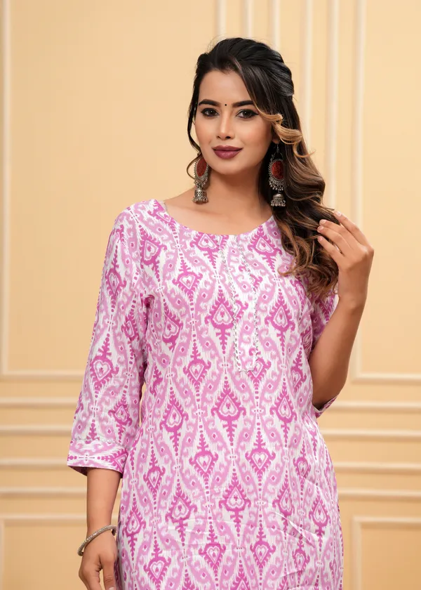 Pink_Printed_Rayon_Straight_Kurti_For_Women