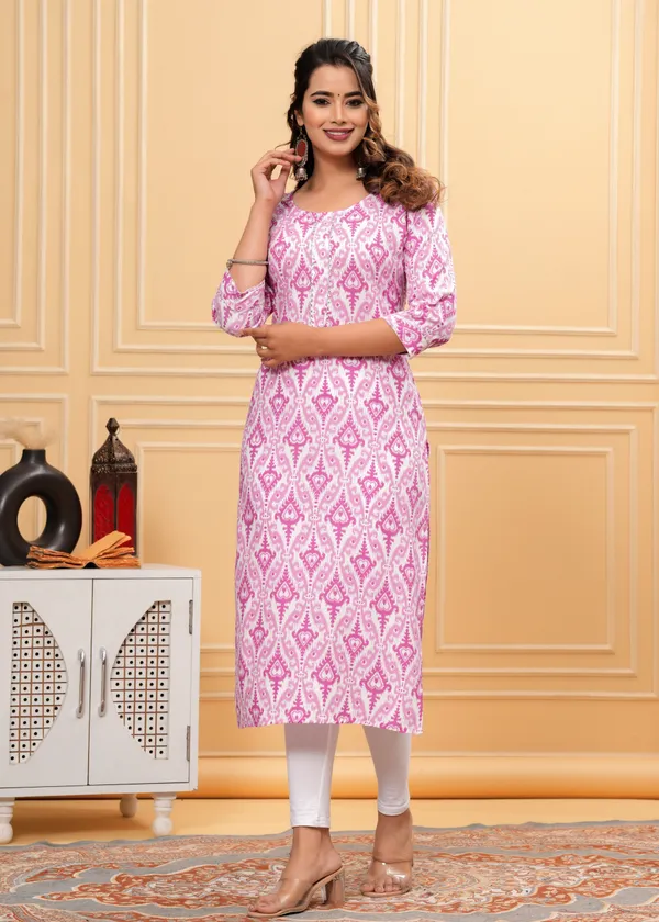 Pink_Printed_Rayon_Straight_Kurti_For_Women
