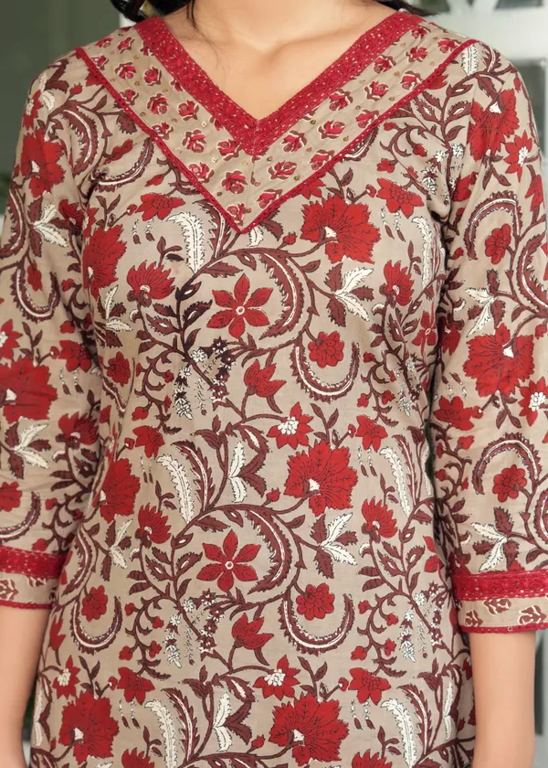 Maroon_Cotton_Printed_Kurti_Set_With_Dupatta_For_Women