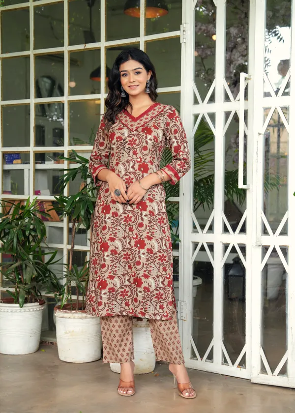 Maroon_Cotton_Printed_Kurti_Set_With_Dupatta_For_Women
