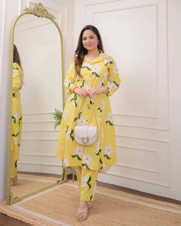 Yellow_Cotton_Printed_Co-Ord_Set_For_Women