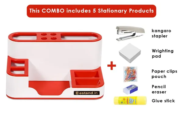 Red_ABS_Plastic_Multipurpose_Desk_Organizer_Pen_Stand