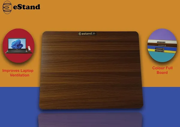 Walnut_Engineered_Wood_Lap_Board_For_Study|Home|Dining|Office|Laptop|Computer_Desk|Reading&Writing|Multi-Purpose_14x18_Inch