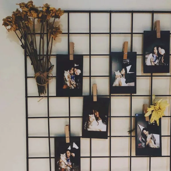 Black_Steel_Photo_Collage_Grid_Frame,_Basket_&_Tray|_Photo_Frame_Grid_Diy_Mesh_Wire_Frame_(Pack_Of_3_-_Grid,_Basket_&_Tray)