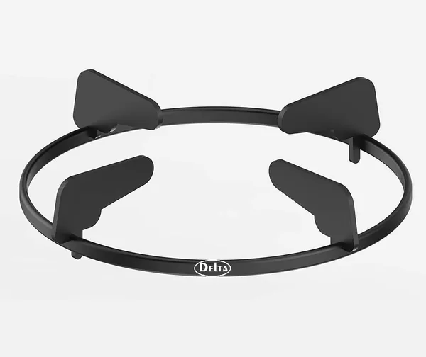 Delta_Gas_Stove_Part_Black_Powder_Coated_Round_Pan_Support_With_Pin_Size_195_Mm_For_Oval_Shape_Fancy_Cook_Top_Pack_Of_1