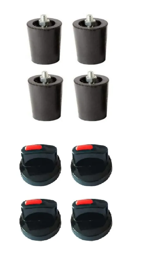 Set_Of_4_Anti_Slip_Rubber_Legs_And_Unbreakable_Pvc_Push_Type_8_Mm_Spindle_Knob_For_All_Major_Brands