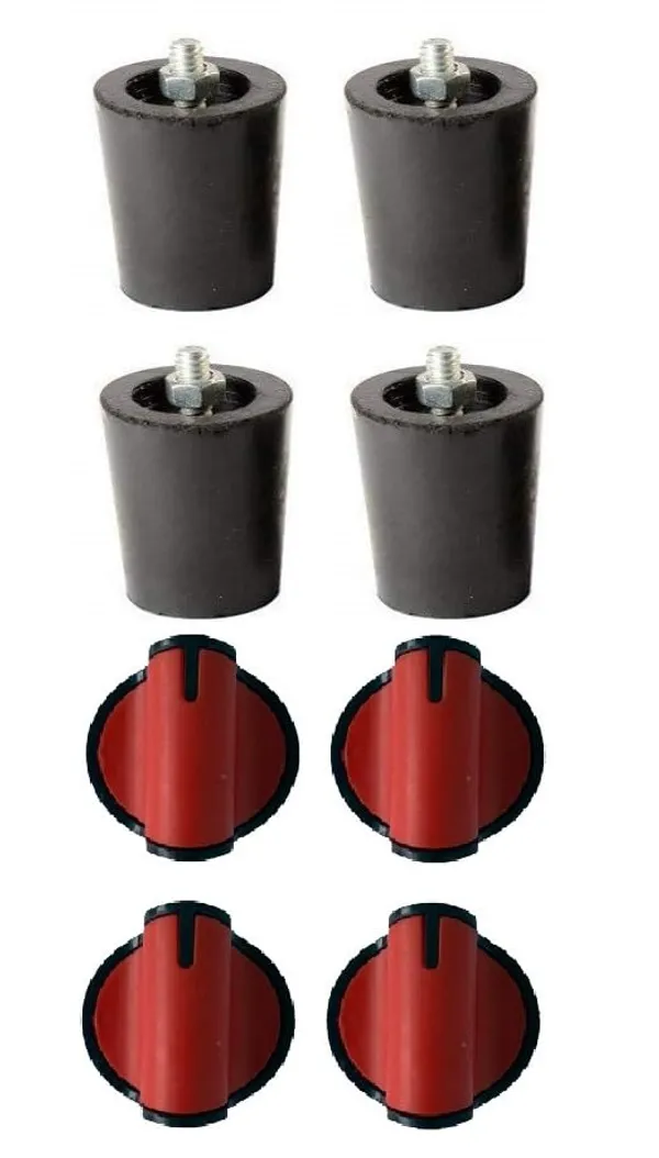 Set_Of_4_Gas_Stove_Rubber_Legs_With_Un_Breakable_Pvc_Push_Type_8_Mm_Spindle_On_Off_Knob